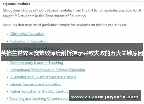 英格兰世界大赛惨败深度剖析揭示导致失败的五大关键原因
